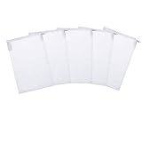 Aquarium Filterbeutel Aquarium Fein Micron Medien Mesh-Filterbeutel wiederverwendbarer Nylon-Beutel der mit Reißverschluss für Fish Tank Bio Ball, Aktivkohle, Aktivkohle-Keramik-Ringe 5pcs Weiß