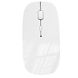 Bluetooth Maus, Kabellose Maus für Tablet/Laptop/MacBook/iPhone/Notebook, USB-wiederaufladbare Mini-Tragbare Maus Silent Slim Optical Mini-Maus für Windows/Linux/Android/MacBook Schwarz (White)