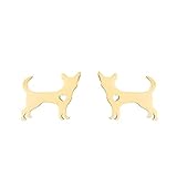 XCLWL Edelstahl Herzförmige Ohrringe Für Haustiere Süße Hund Pfote Chihuahua Collie Ohrstecker Weiblich Ohrringe Hund Party Accessoires Ohrstecker Schmuck-23