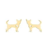 XCLWL Edelstahl Herzförmige Ohrringe Für Haustiere Süße Hund Pfote Chihuahua Collie Ohrstecker Weiblich Ohrringe Hund Party Accessoires Ohrstecker Schmuck-23