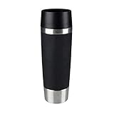 Emsa 515615 Travel Mug Classic Grande | Thermobecher | Isolierbecher | 500ml | hält 6h heiß, 12h kalt | 100% dicht | auslaufsicher | Easy Quick-Press-Verschluss | 360°-Trinköffnung | Schw