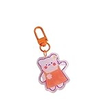 letaowl Schlüsselanhänger Koreanische Kaninchen Welpen Bär Schlüsselanhänger Metall Kopfhörer Fall Anhänger Mädchen Student Rucksack Schmuckstücke Cartoon Mode Tier Schmuck