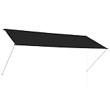 Ausla Sonnenmarkise, Einziehbare Markise, Einziehbare Länge 0-150 cm, Funktioniert manuell, Sonnenschutz und wasserdicht, 300 x 150 cm, Anthrazitg