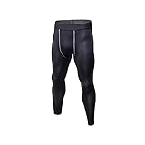 Kompressionshose Herren Sport Leggings Atmungsaktiv Schnelltrocknend Fitness Strumpfhosen Funktionswäsche Pants Lang Unterhose Trainingshose für Laufen Wandern Radfahren Gym Jogg