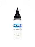 INTENZE Tattoo Farbe weiß 30ml-Snow White Opaque-Das Original:Farbecht&absolut steril-Tattoo Tinte vegan-Tattoo Ink für lebendiges permanent Tattoo,Stick&Poke - Tattoofarbe mit perfek