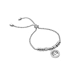 AHOKEI Einfacher Lebensbaum versilbert Zirkon glänzender Charme verstellbar 22 cm Schmuck Armband Geschenk für Damen und Mädchen Geschenk