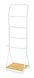 WENKO Handtuchhalter Verona Weiß - Handtuchständer, 4 Stangen, Metall, 51 x 156.5 x 40 cm, Weiß