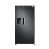 Samsung RS6JA8811B1/EG Side-by-Side Kühlschrank mit SpaceMaxTechnologie, 409 Liter Kühlschrankvolumen, 225 Liter Gefriervolumen, 351 kWh/Jahr, Premium Black S