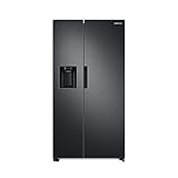 Samsung RS6JA8811B1/EG Side-by-Side Kühlschrank mit SpaceMaxTechnologie, 409 Liter Kühlschrankvolumen, 225 Liter Gefriervolumen, 351 kWh/Jahr, Premium Black S