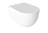 Soho Hänge Wand WC SPÜLRANDLOS Toilette Super Weiss mit Duroplast Soft Close WC S