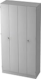 Falttürenschrank grau 100x42x200