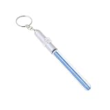 Lichtschwert Laserschwert blau Schlüsselanhänger mit Leuchteffekt 12cm | Dauerlicht | Blinklicht | Geschenk | Kinder | Jungen | Mädchen | Licht | Lampe | b