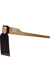 SHW-FIRE 59054 Reuthacke Gartenhacke Hacke Rodung Stahl mit Stiel Holzstiel Eschenholz 135 cm lang