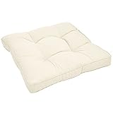 Beautissu Loungekissen XLuna Sitzkissen für Rattanmöbel Gartenmöbel Kissen Outdoor Lounge Polster 60x60x10 cm in N