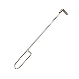 Mifty Grillen 46cm Edelstahl Holzkohleasche Rake BBQ Rake Poker für Holzkohle Raucher Holz Burning Herd (Silber) Grillzubehö