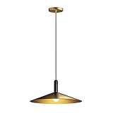 WISHVYQ E27 / E26 Modern Industria Kronleuchter Kronleuchterlampe Aus Nordischem Messing 1-Licht Für Kücheninsel Schlafzimmerleuchten Decke Runder Esstisch (Gold)