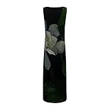 Damen Sommerkleid Ärmelloses Maxikleid Damen Printed Rundhals ärmelloses Spleißen Home Casual Dress Casual Lose Freizeitkleid Frische Blumendrucke und lockeres Swing-Desig
