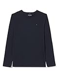 Tommy Hilfiger Jungen Boys Basic CN Knit L/S T-Shirt, Blau (Sky Captain 420), 164 (Herstellergröße: 14)