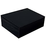 ALDFZ Grillabdeckung Schutzhülle Outdoor-Möbel Gartentisch Abdeckung Staubdicht Rechteckig wasserdichte Gartenmöbelabdeckungen, 28 Größen, Anpassbar (Color : Schwarz, Size : 2x1x2m)