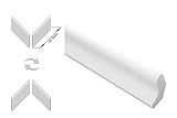 Zierleisten Sparpaket E-3-NK | inkl. vorgefertigte Ecken | leicht und stabil | extrudiertes Styropor | Stuckprofile | modern weiß | dekorativ | XPS | 22 x 25 mm | 20 Meter + 4 Eck