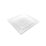 nattmann Acrylglas Zuschnitt PLEXIGLAS® Zuschnitt 10-25 mm Platte/Scheibe klar/transparent (10 mm, 250 x 250 mm)