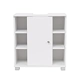 IKAYAAA Waschbeckenunterschrank, Badezimmerschrank Unterschrank, Waschtischunterschrank, Verstellbare offene Regale viel Stauraum freistehend,60 x 64 x 30 cm,5 Farben op