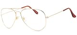 NEWVISION®Lesebrille Pilotenbrille Damen Herren,Rahmen aus Metall,Leichtmetall Lesehilfe für Männer und Frauen,Vintage Rahmen,NV8132(+1,50 Gold)