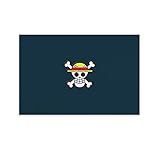 One Piece Anime-Poster, Tausend sonnige Flagge, Schild, dekoratives Gemälde, Leinwand, Wandkunst, Wohnzimmer, Poster, Schlafzimmer, Malerei, 50 x 75