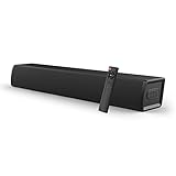 Soundbar für TV/PC Geräte, 24 Zoll 60W Bluetooth 5.0 kabelgebundenes und kabelloses Surround Sound Heimkino Soundbox, 3 Equalizer-Modi mit integriertem DSP, Fernbedienung/Optical/Aux/Koax