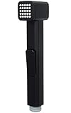 Bidet Handbrause mit Wasserstop und Wandhalterung Schwarz Duschbrause Camping Aussendusche Wohnmobil D