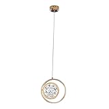 TISHITA Kreative LED Runde Pendelleuchten Drehbare Triple Licht Hängende Esszimmer Kristallringe Lampen Geschenk Küche Cafe Kronleuchter M