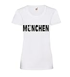 München Mönch Wappen Frauen Lady-Fit T-Shirt Weiß XL - shirt84