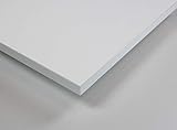 MySpiegel.de Tischplatte Holz Zuschnitt nach Maß Beschichtete Holzdekorplatte in 25mm (180 x 80 cm, Weiß)