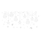 Weihnachtsfenster Aufkleber Schneeflocken Glasaufkleber DIY Weihnachtsschneemannfestival Wandtattoos for Wohnzimmerfensterdekoration Wandaufkleber, Haus & Garten Günstige Wandaufkleber, hochwertige H