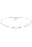 Elli Halskette Damen Choker Mondstein Anhänger Geo in 925 Sterling Silb