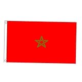 Marokko-Flagge Marokko Flagge Fade Resistant Nationale Banner für Parades Olympic WM Bar Schulsportveranstaltungen Festival Feste Für kulturelle Veranstaltungen 3 * 5