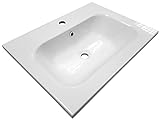 MKS Meble Porto WH 13 Badezimmerschrank, weiß mit weißem Glanz, unter dem Waschbecken, Schichtstoffplatte, MDF, minimalistisch, L