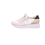 Paul Green Damen SUPER SOFT Sneaker, Frauen Low-Top Sneaker,strassenschuhe,freizeitschuhe,turnschuhe,Beige/Weiß/Schwarz (ICE.WHITE),39 EU / 6 U