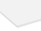PLEXIGLAS® GS weiß (milchig), vielfältig nutzbares und bruchfestes Marken Acrylglas für Lichtobjekte etc, 3 mm dicke PLEXIGLAS® GS Platte in 12 x 25 cm, weiß-durchscheinend (WH73)