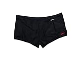 Speedo Herren Badehose Aquashort Kastenbadehose mit Reissverschlusstasche - Farbe: Black - Größe:8