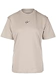 Gorilla Wear - Bixby Oversize T-Shirt - Beige - Bodybuilding Sport Alltag Freizeit mit Logo Aufdruck leicht und bequem für optimale Bewegung, S