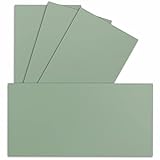 50 Einzel-Karten DIN Lang - 9,9 x 21 cm - 240 g/m² - Eukalyptus - Bastelpapier - Tonkarton - Ideal zum bedrucken für Grußkarten und Einladung