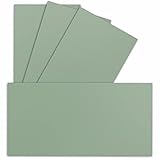 50 Einzel-Karten DIN Lang - 9,9 x 21 cm - 240 g/m² - Eukalyptus - Bastelpapier - Tonkarton - Ideal zum bedrucken für Grußkarten und Einladung