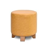 FCHMY PU-Leder-Fußschemel Fußstütze Ottoman Make-up Dressing Eitelkeitshocker Multifunktions-Wechselschuhe Bank Stuhl Sitz gepolstert 4 Beine (Größe: 29x30cm)