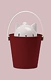 United Pets Crick Behälter für Katzenfutter, Made in Italy, Bordeaux/Grau, einschließlich Futterschaufel, Designer: Stefano Giovannoni. Katzenfutterbehälter - Einheitsgröß