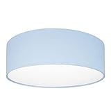 youngDECO Deckenlampe 3xE27, Ø45cm großer Stofflampenschirm, Deckenleuchte für Kinderzimmer und Babyzimmer, Wohnenzimmer, Schlafzimmer, Küche und Büro (himmelblau)