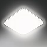 Trintion LED Deckenleuchte 12W Flach Deckenlampe Deckenlampe Eckig Panel Quadratisch IP44 Wasserdicht Weiß 1080LM 6000K-6500K Deckenlamp