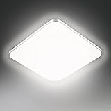 Trintion LED Deckenleuchte 12W Flach Deckenlampe Deckenlampe Eckig Panel Quadratisch IP44 Wasserdicht Weiß 1080LM 6000K-6500K Deckenlamp