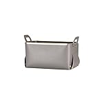 WUYOUNYL Schreibtisch-Rutter-Sortieren überlebende Zimmerkin-Pflege-dekorative Snack-Leder-Speicher-Tablett,Lederaufbewahrungsbox mit Griff (Color : Gray)