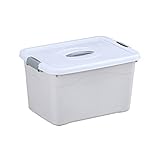 LDH 3 STÜCKE Desktop Scatole Plastica Con Coperchio, Spielzeugaufbewahrungsbox mit Deckel Aufbewahrungsbox Snack Aufbewahrungsbox (Farbe : Grey, Size : 15L)